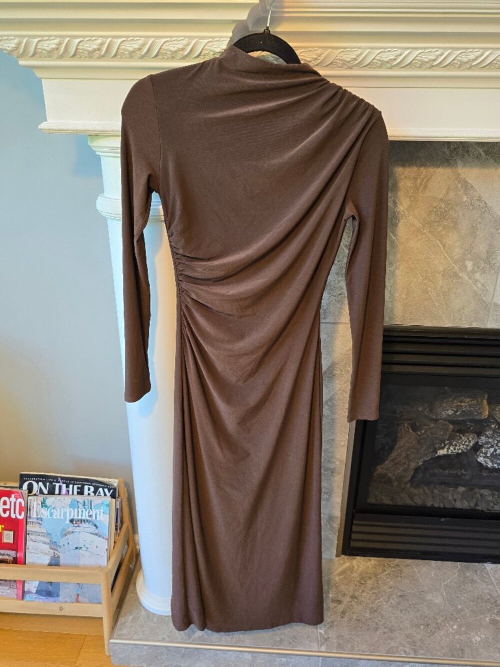 Artizia Wilfred Fernanda dress smooth matter long sleeve maxi XS